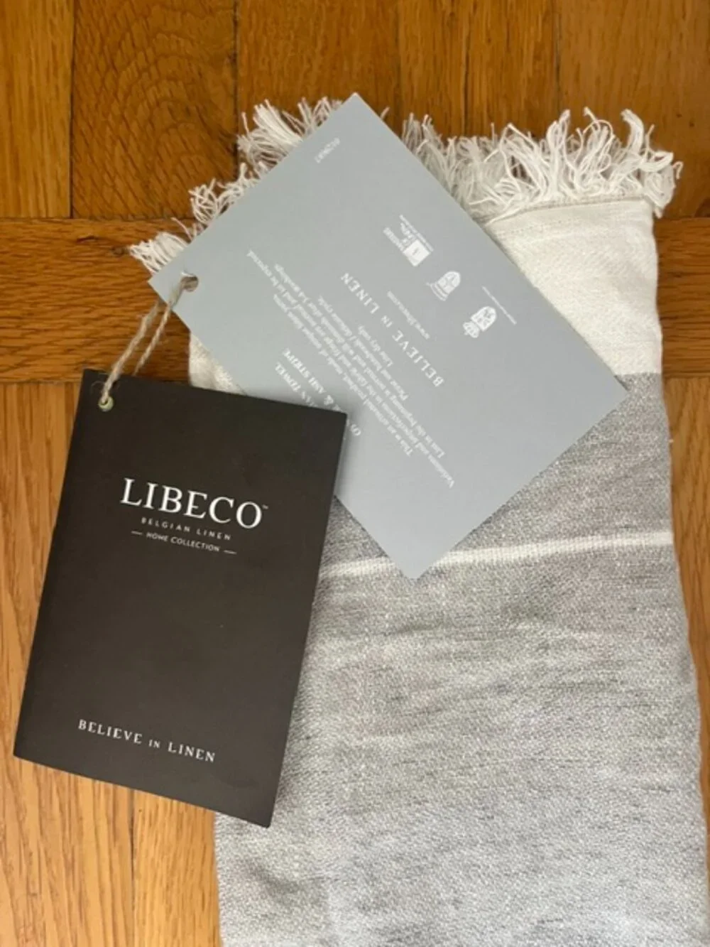 Libeco The Belgian Linen Towel Ash Stripe 25